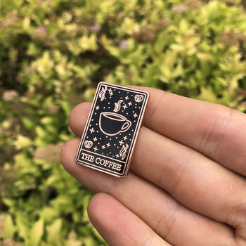 The Coffee Tarot Card Enamel Pin, 3 of 9