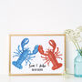 Lobster Couple Customised Print, thumbnail 1 of 2