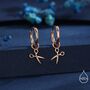 Sterling Silver Tiny Scissors Huggie Hoops Earrings, thumbnail 6 of 11