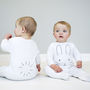 Bunny Face Baby Sleepsuit, thumbnail 2 of 7