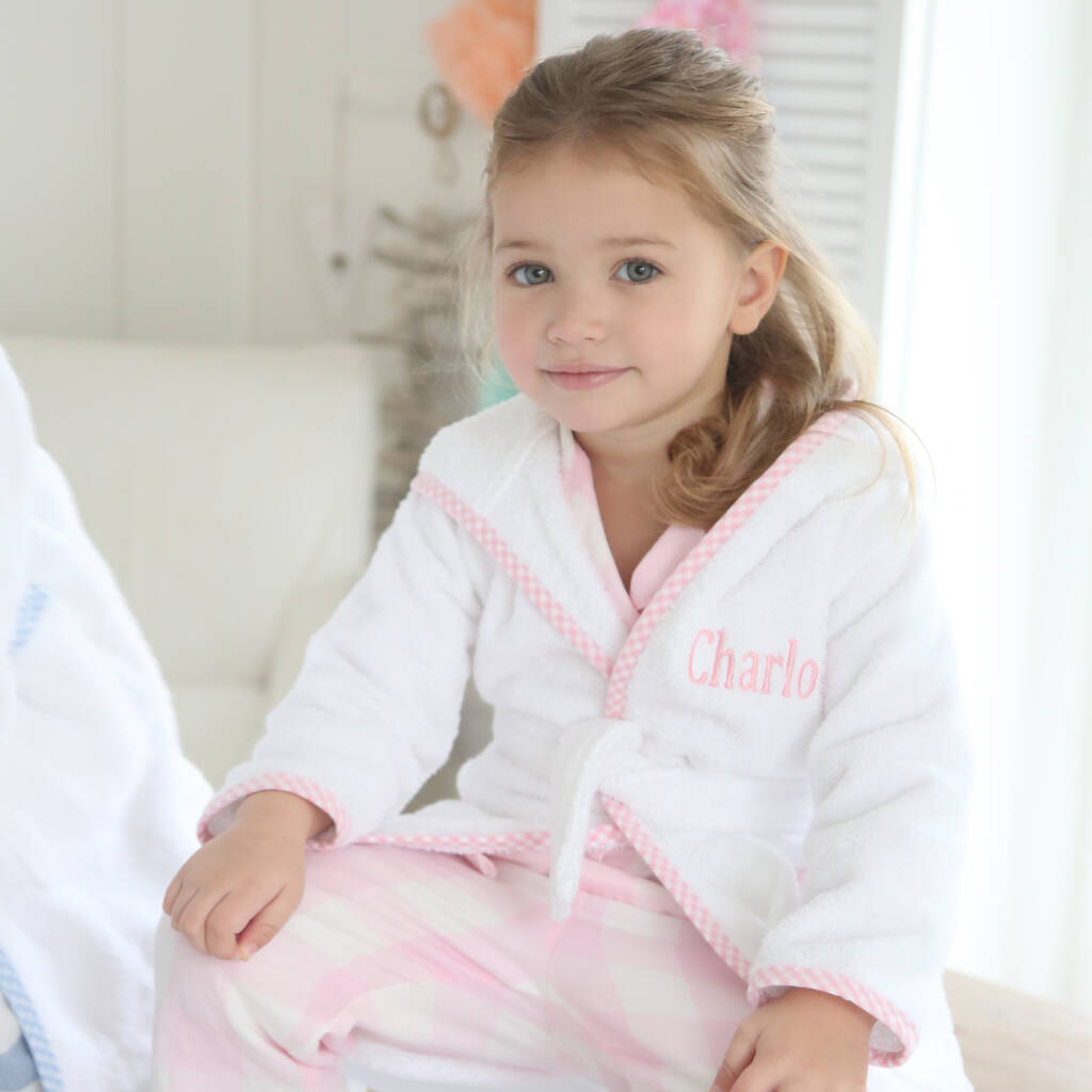 pink personalised robe