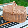 Oval Wicker Picnic Basket Ollie, thumbnail 1 of 2