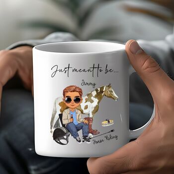 Personalised Horse Riding Mug With Custom Character, 3 of 9