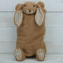 Brown Bunny Personalised Hot Water Bottle, Gift Boxed, thumbnail 7 of 7