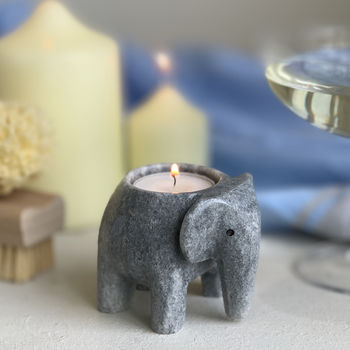 Two Elephant Marble T Light Holders, 2 of 8
