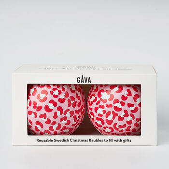 Duo Of Baubles In Swedish Design Filled With Chocolate Truffles, 8 of 12