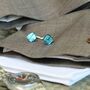 Square Blue Cufflinks, thumbnail 7 of 12