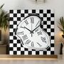 Optical Illusion Chequered Art Deco Wall Clock, thumbnail 1 of 6