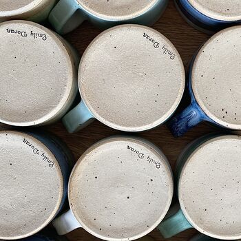 Handmade Short Mug In Speckled Beach, 5 of 5