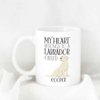Personalised My Heart Belongs To A Labrador Mug, 3 of 3