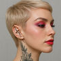 Heartbeat 18kt Gold Plated Silver Ear Cuff Earring, thumbnail 5 of 7