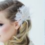 Seraphine Embellished Feather Hair Piece, thumbnail 3 of 4