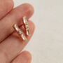 Classic Baguette Stud Earrings, thumbnail 3 of 6
