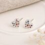 Sterling Silver Pride Heart Stud Earrings – 5mm, thumbnail 1 of 5