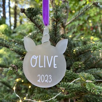 Personalised Unicorn Acrylic Christmas Decoration, 3 of 5