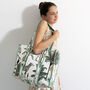 Jungle Print Medium Quilted Cotton Tote Bag In White, thumbnail 3 of 5