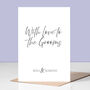 Love To The Grooms Personalised Same Sex Wedding Day Card, thumbnail 1 of 3