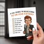 Funny Rick Roll Birthday Card, Never Gonna List, thumbnail 7 of 7