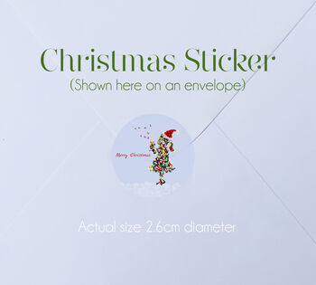 Golden Butterfly Christmas Tree Christmas Stickers, 25, 5 of 11