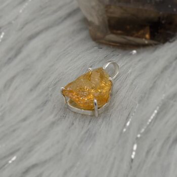Raw Citrine Pendant Necklace: November Birthstone, 7 of 7