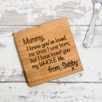 Personalised Letter To Daddy Or Grandad Coaster, 3 of 6