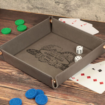Vegas Sign Dice Rolling Snap Up Table Top Gaming Tray, 4 of 5