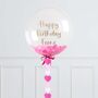 Personalised Pink Heart Bubble Balloon, thumbnail 1 of 2