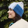 Colour Block Angora Knit Beanie Hat, thumbnail 2 of 12