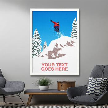 Personalised Snowboarder Art Poster, 3 of 7