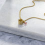 Gold Plated Crown Birthstone Necklace, thumbnail 5 of 9