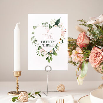 Floral Wedding Table Numbers Digital Download, 2 of 4