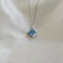 Sterling Silver Pendant Birthstone Necklace March Aquamarine, thumbnail 1 of 6