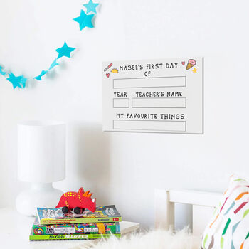 Personalised First Day Of School Acrylic Board, 4 of 5