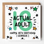 18th Birthday Card Actual Adult, thumbnail 1 of 2