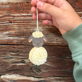 Make Your Own Pom Pom Little Lamb Decoration Kit, 7 of 7
