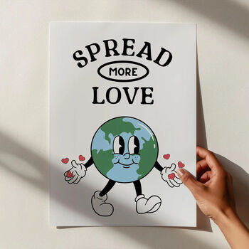 Spread More Love Retro Print, 6 of 6