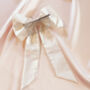 Ivory Bridal Silk Euphrasie Hair Bow With Comb, thumbnail 2 of 5