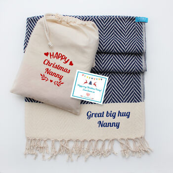 Herringbone Handloomed Soft Throw, Personalised Gift, 2 of 12