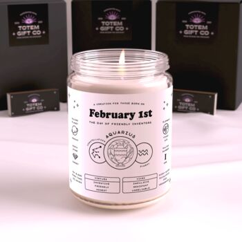 Libra Zodiac Candle Personalised Birth Gift, 4 of 6