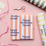 Personalised Striped Text Wrapping Paper, thumbnail 5 of 9