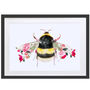 Bumble Bee Wildlife Botanical Art Print, thumbnail 3 of 5