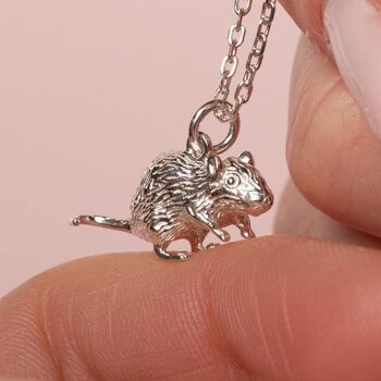 Personalised Sterling Silver Gerbil Necklace, 2 of 10