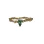 Pear Green Sapphire Nature Ring, Gold Twig Ring, thumbnail 3 of 6