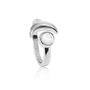 Adjustable April Strength Birthstone Ring In Silver With Crystal, thumbnail 1 of 2