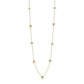 Gold And Silver Plated Floral Charm Necklace, 4 of 5