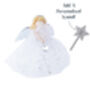 Silver Blonde Angel Christmas Tree Topper | 17cm, thumbnail 1 of 4