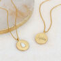 18ct Gold Plated And Opal Set Personalised Pendant, thumbnail 2 of 4