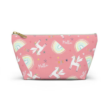 Children's Personalised Unicorn Wash Or Accessory Bag, 6 of 10