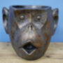 Bronzed Monkey Head Retro Planter Plant Pot, thumbnail 3 of 7