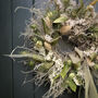 Nigella Dried Wreath With Bay And Statice 'Bay White', thumbnail 4 of 6